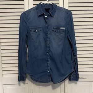 Calvin Klein Denim Snap Shirt
